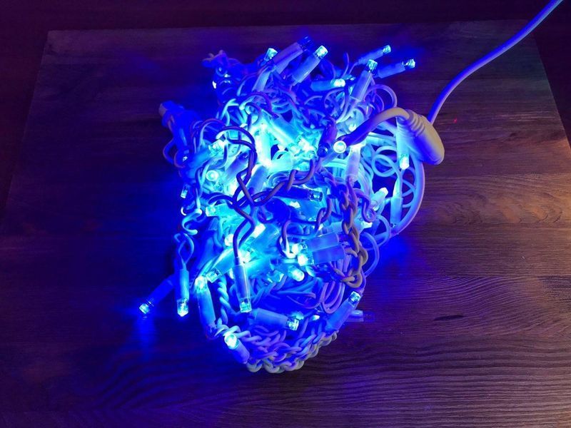 Гірлянда-нитка (String-Lights) 3.3Line100-B зовнішня, з білим проводом, 10м (Колір: Синій) 22160 фото