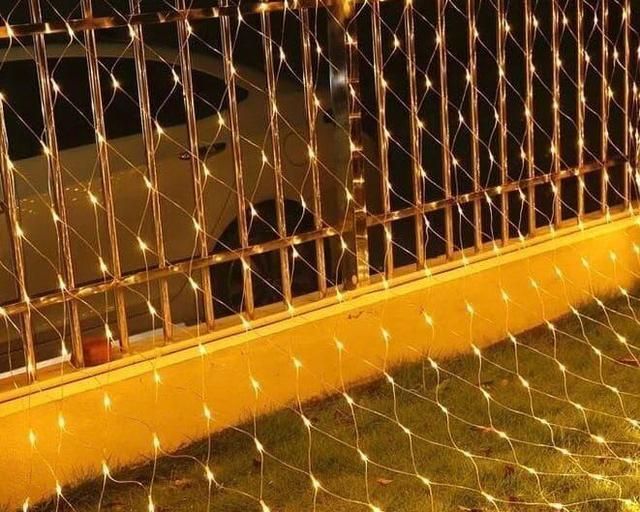 Гірлянда-сітка (Net-Lights) NET180WW-1 внутрішня, з прозорим проводом, 2м (Колір: Білий-теплий) 22161 фото
