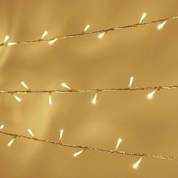 Гірлянда-нитка (String-Lights) 100WW-9 внутрішня, з прозорим проводом, 3м (Колір: Білий-теплий) 22162 фото